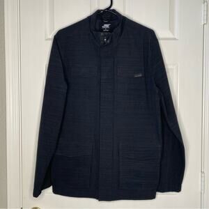 SKECHERS Mens Zip Up Stretch Casual Lightweight Cargo Jacket in Black Heather L